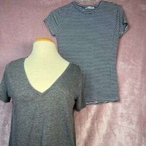 Bundle (2) Womens Mid Cropped Zara Shirts Size XS